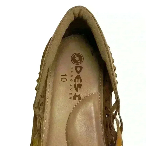 Desk Hangover “Holas” Woven Leather Flats Size 10 - Picture 5 of 9